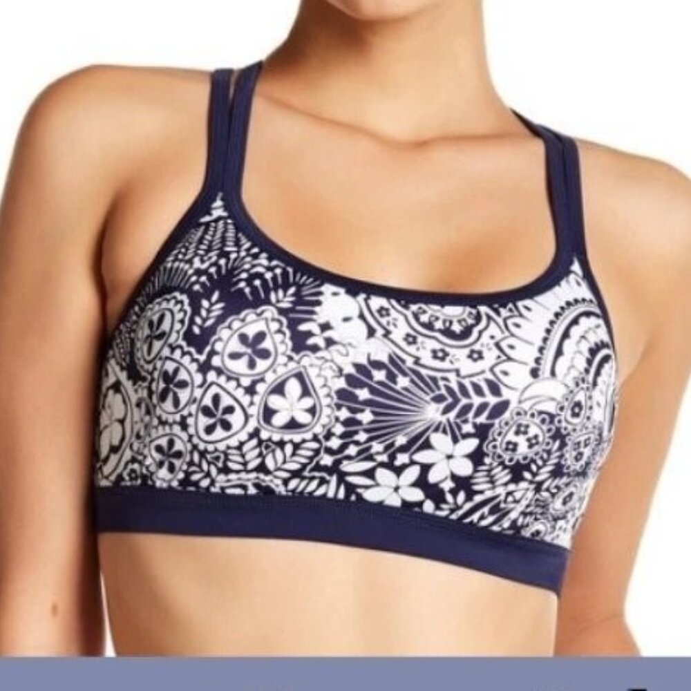 Tommy Bahama Navy and White Patterned Bathing Suit Top/ Summer